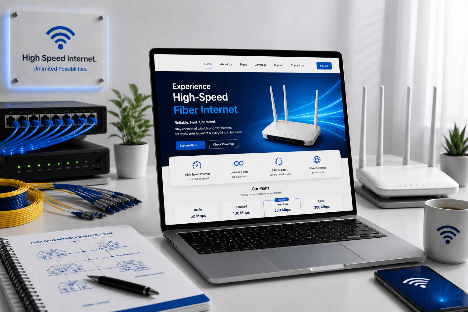 Broadband workspace background